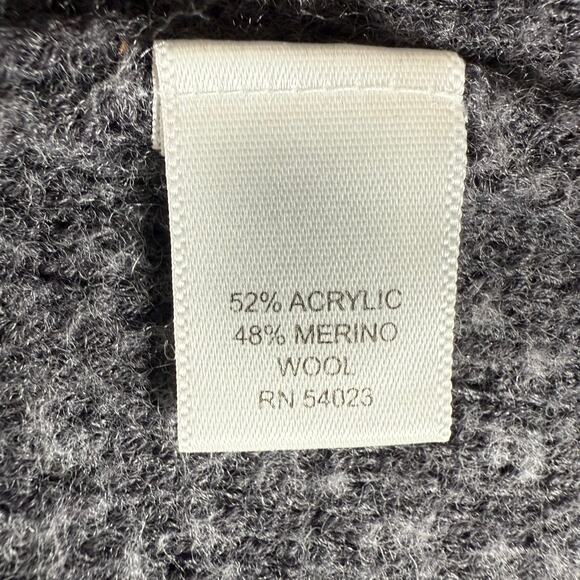 Banana Republic Gray Wool Blend Button Front Long Cardigan Sweater M - Picture 7 of 9